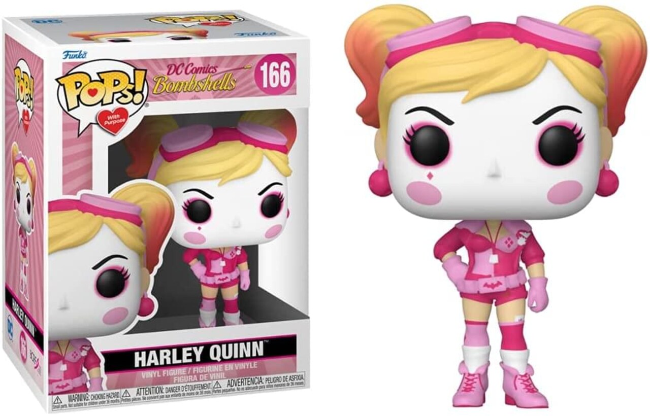 DC Comics Funko POP Vinyl Figure | Breast Cancer Awareness Bombshell Harley